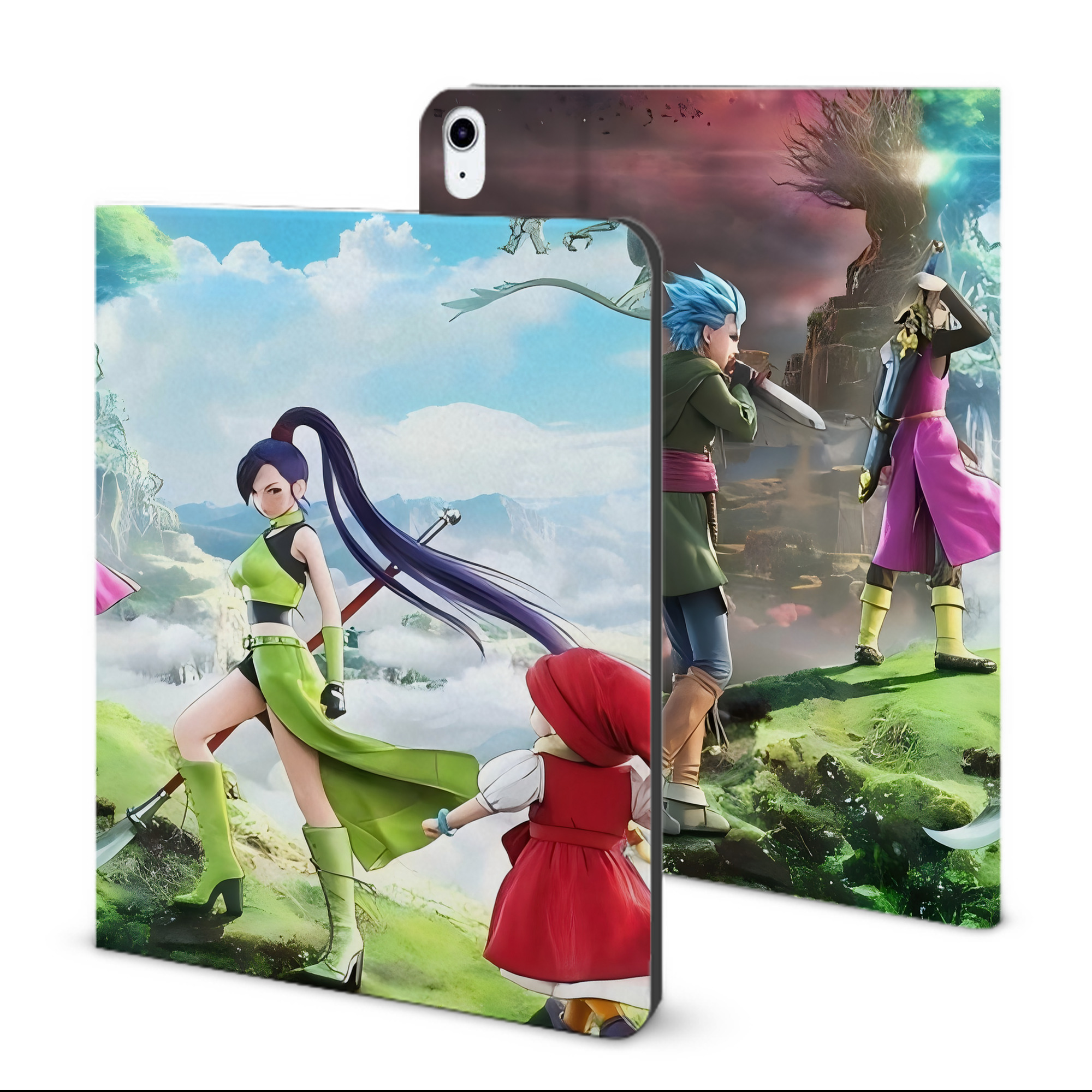 （画像用） ドラゴンクエスト Doragon Kuesuto Dragon Quest IPad ケース ブック型 PUレザー TPU 耐衝撃 軽量 薄型 ペン収納なし 全面保護 IPad 各モデル対応